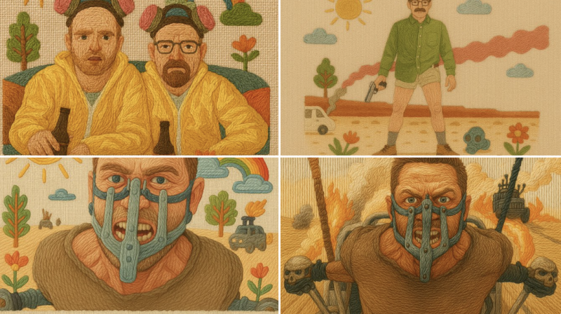 案例 8：刺绣插图风格-奈印-DOTNAI